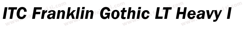 ITC Franklin Gothic LT Heavy Italic字体转换